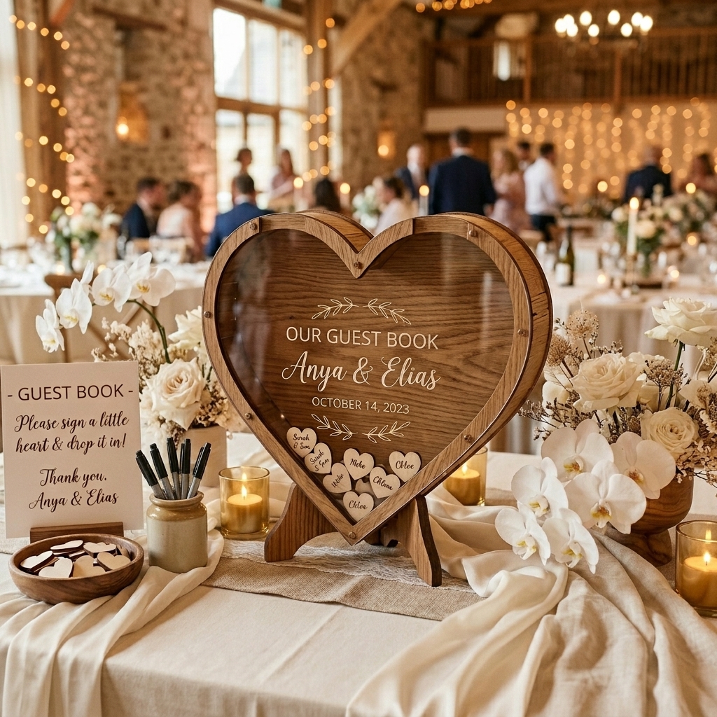 Personalized Heart Shaped Guest Book