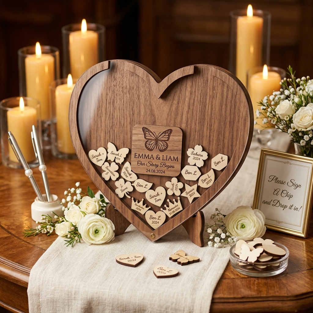 Small size drop box wedding guestbook alternative